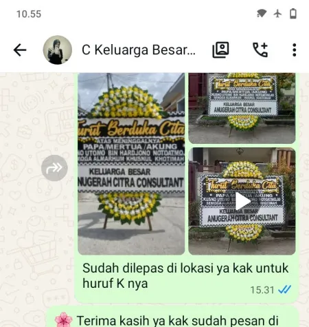 Pengiriman Papan Bunga Duka Paringan Jenangan